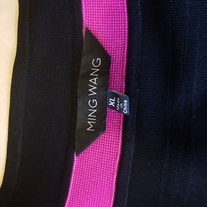 Ming Wang jacket XL Black w/hot pink